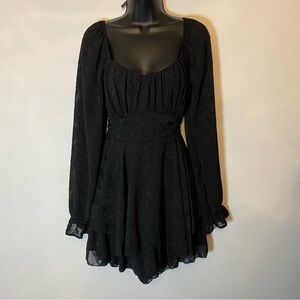 ❌SOLD❌🆕LUCKY BRAND Elegant Black Long Sleeve Romper